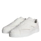 White Leather Slip On Low Top Sneakers Shoes