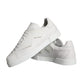White Leather Slip On Low Top Sneakers Shoes