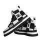 Black White Checkered High Top Sneakers Shoes