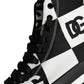 Black White Checkered High Top Sneakers Shoes