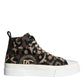 Multicolor Camouflage High Top Sneaker Shoes