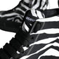 Black White Zebra High Top Men Sneaker Shoes