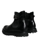 Black Belted DG Logo Men Chelsea Boots Shoes