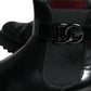 Black Belted DG Logo Men Chelsea Boots Shoes