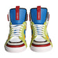 Multicolor Leather High Top Sneakers Shoes