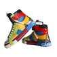 Multicolor Leather High Top Sneakers Shoes