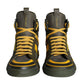 Army Green Lace Up High Top Sneakers Shoes