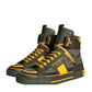 Army Green Lace Up High Top Sneakers Shoes