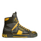 Army Green Lace Up High Top Sneakers Shoes