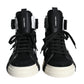 Black White Lace Up High Top Sneakers Shoes