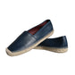 Blue Leather Leather Espadrille Flats Shoes