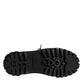 Black Lace Up Trekking Ankle Boots Men Shoes