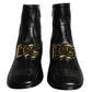 Black Lambskin Leather Men Ankle Boots Shoes