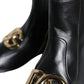 Black Lambskin Leather Men Ankle Boots Shoes