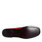Red Lambskin Leather Men Ankle Boots Shoes
