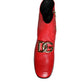 Red Lambskin Leather Men Ankle Boots Shoes
