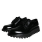 Black Calf Leather Derby Formal Dress Shoes
