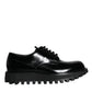 Black Calf Leather Derby Formal Dress Shoes