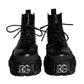 Black Lace Up Trekking Ankle Boots Men Shoes