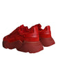 Red Leather Daymaster Low Top Sneakers Shoes