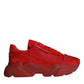 Red Leather Daymaster Low Top Sneakers Shoes
