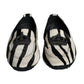 Black White Calf Fur Slip On Loafers Men Shoes