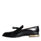 Black Calf Leather Loafer Mens Dress Shoes