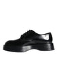 Black Calf Leather Derby Formal Dress Shoes