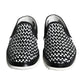 Black White Weaved Slip On Men Loafers Shoes