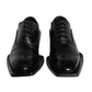 Black Calfskin Leather Derby Dress Men Shoes
