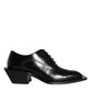 Black Calfskin Leather Derby Dress Men Shoes
