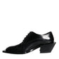 Black Calfskin Leather Derby Dress Men Shoes