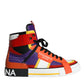 Multicolor Leather High Top Sneakers Shoes