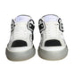 Black Silver Custom 2.Zero Low Top Sneakers Shoes