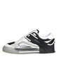 Black Silver Custom 2.Zero Low Top Sneakers Shoes