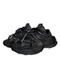 Black Low Top Space Lace Up Sneakers Shoes