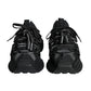 Black Low Top Space Lace Up Sneakers Shoes