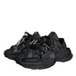 Black Low Top Space Lace Up Sneakers Shoes