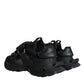 Black Low Top Space Lace Up Sneakers Shoes