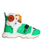 Multicolor Multi Panel Chunky High Top Sneakers Shoes