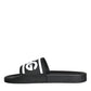 Black White Sandals Rubber Beachwear Shoes