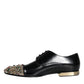 Black Leather RUNWAY POSITANO Crystal Derby Men Shoes