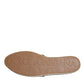 Black Cotton Leopard Slip On Espadrilles Shoes