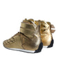 Gold Leather Sartoria High Top Sneakers Shoes