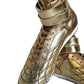 Gold Leather Sartoria High Top Sneakers Shoes