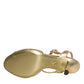 Gold Devotion Embellished Keira Sandals Shoes