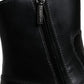 Black Leather Ankle Boots Booties Shoes