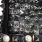 Black Leather Studs Embellished Combat Boots Shoes