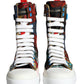 Multicolor Patchwork Logo High Top Sneakers Shoes