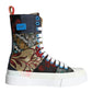 Multicolor Patchwork Logo High Top Sneakers Shoes